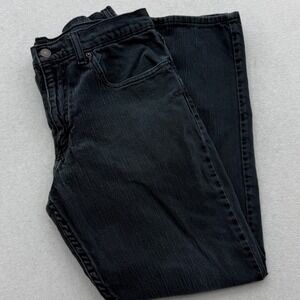 Levi's 511 Mens W34 L29 Jeans Black Dark Wash Slim Fit Casual Distressed